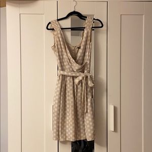 Polka Dot Faux Wrap Dress